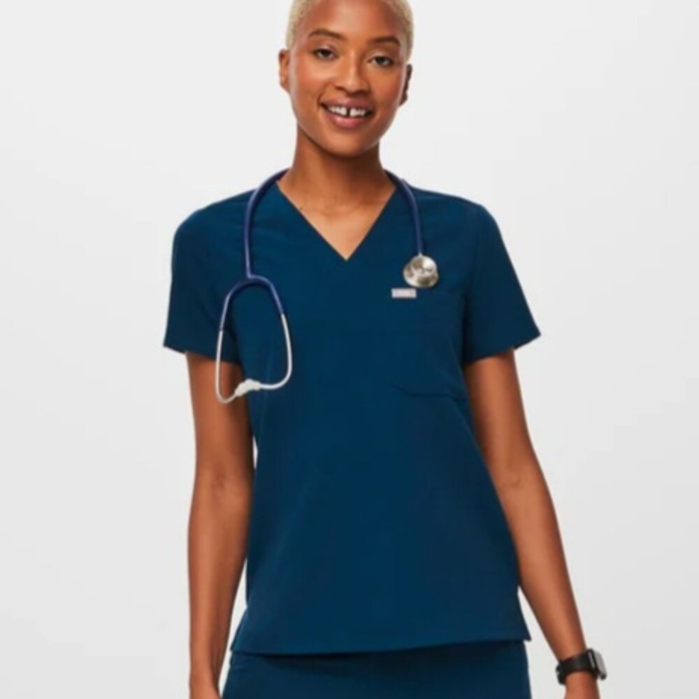 Figs Women's Navy Blue Top